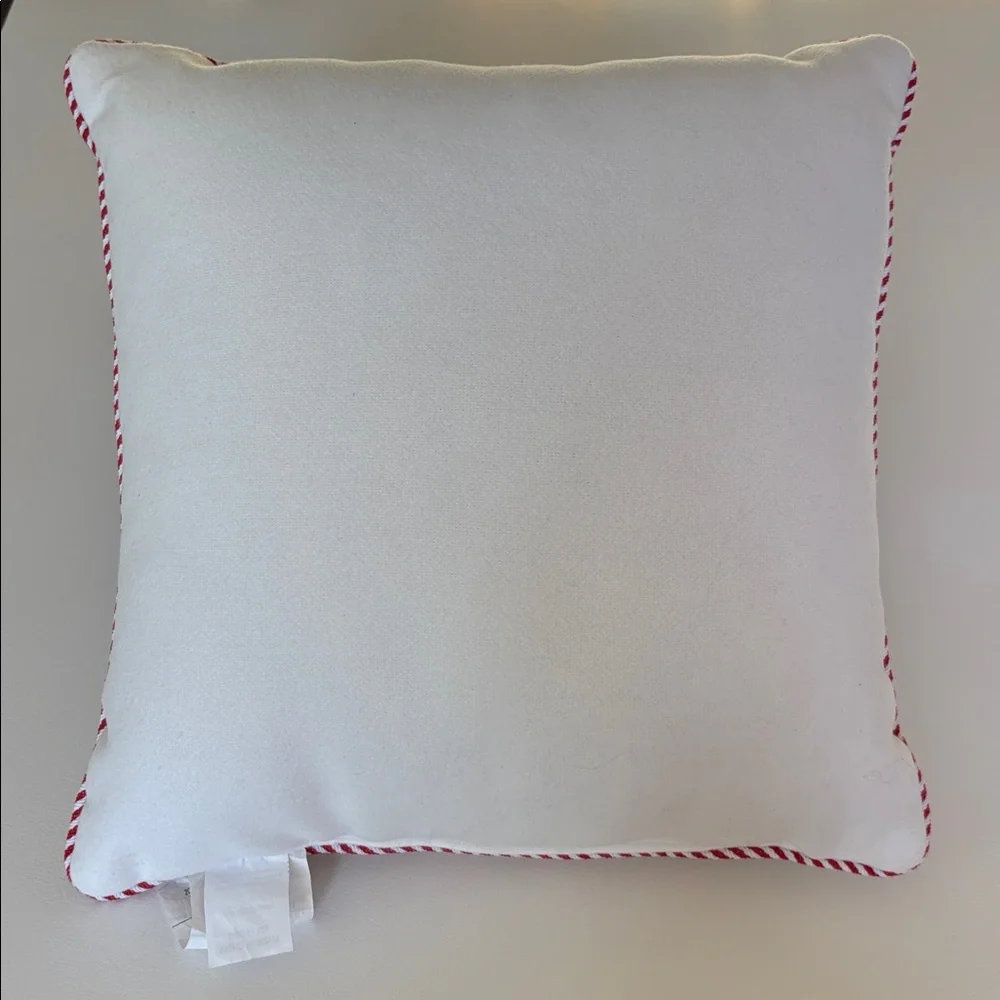 NWOT North Pole Letters to Santa Pillow Christmas Decor Holiday Gift Red White